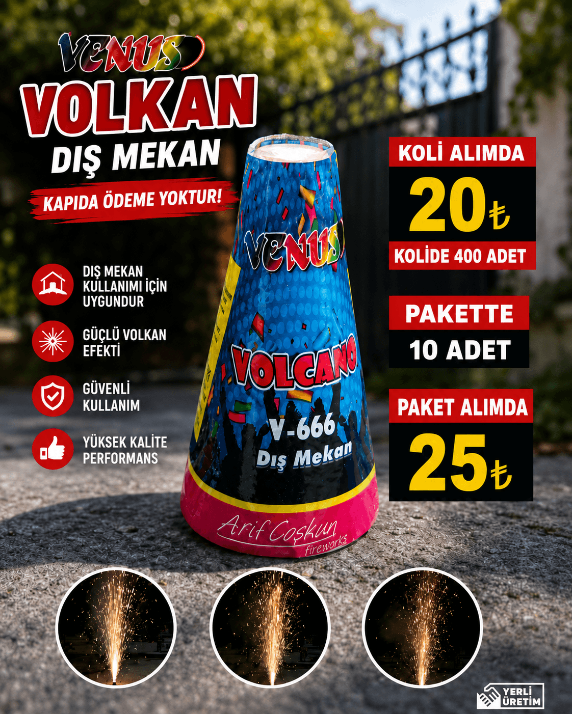 Dış Mekan Volkan Koli Alım Avantajları meşale